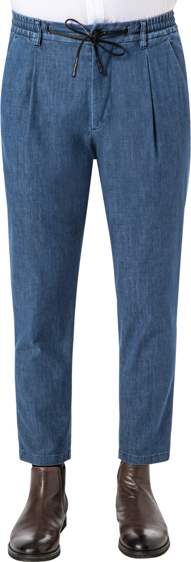 Thumbnail - Strellson Herren Bundfaltenhose blau meliert
