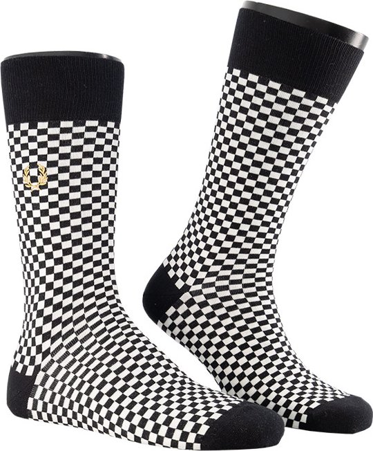 Fred Perry Herren Socken schwarz Baumwolle & Mix Gemustert