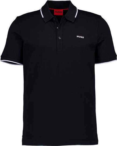 HUGO Herren Polo-Shirt schwarz Slim Fit