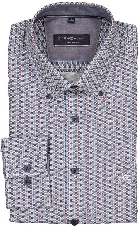 Thumbnail - CasaModa Herren Hemd blau gemustert Comfort Fit