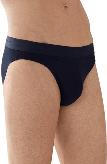 Thumbnail - Zimmerli Herren Slip blau Viskose/Modal unifarben