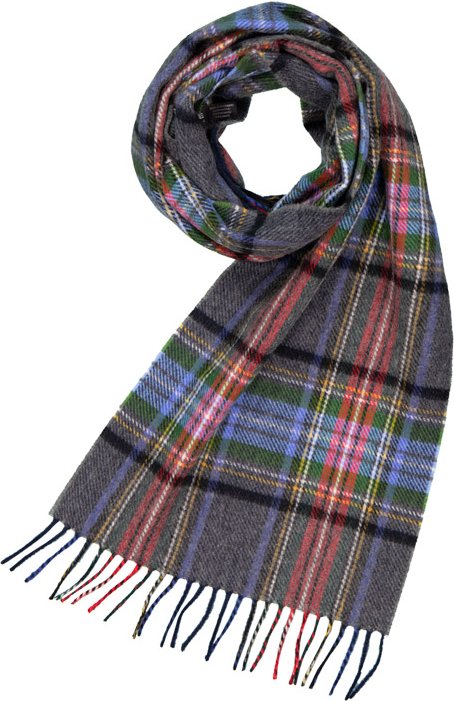 DANTE Herren Schal grau Kashmere-Wolle