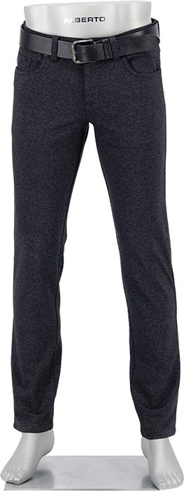 Alberto Herren Hosen grau meliert