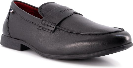 bugatti Herren Loafer schwarz Glattleder