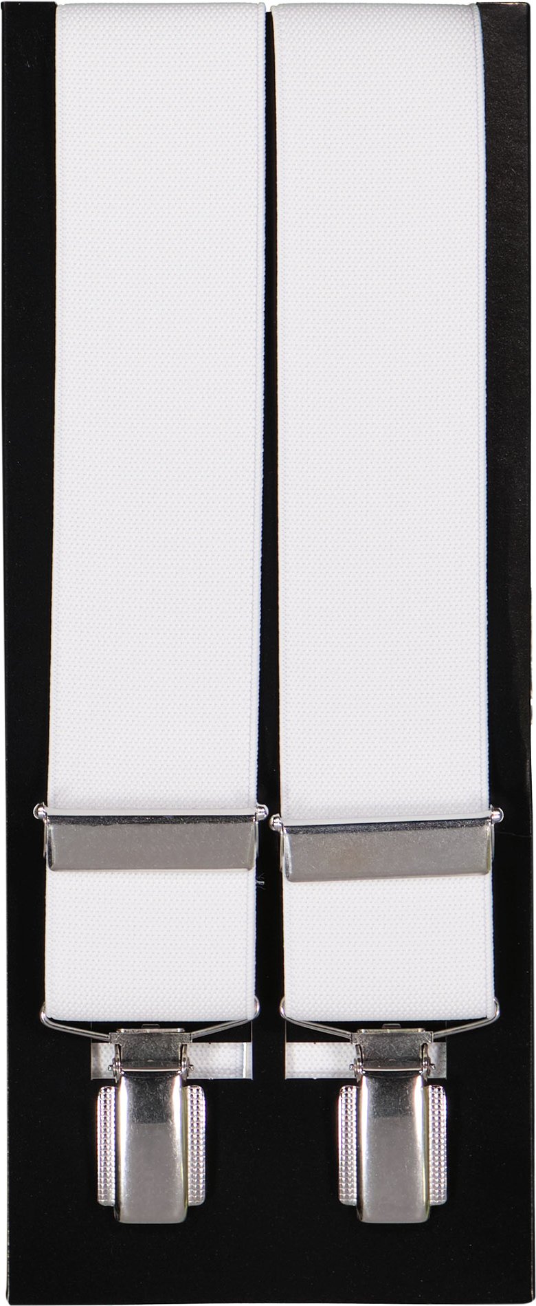 Lindenmann Herren Hosenträger weiß unifarben