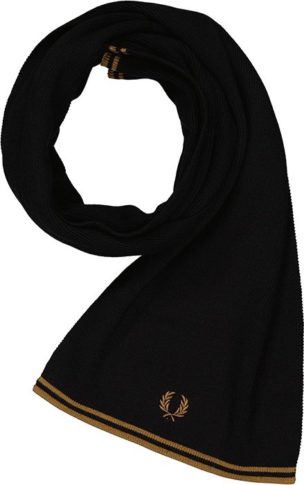 Fred Perry Herren Schal schwarz Baumwolle & Mix