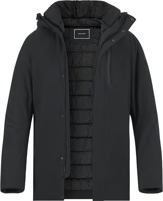 Thumbnail - Pierre Cardin Herren Jacke schwarz unifarben