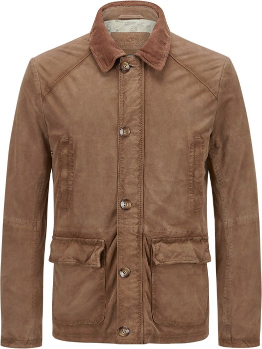 MILESTONE Herren Lederjacke braun