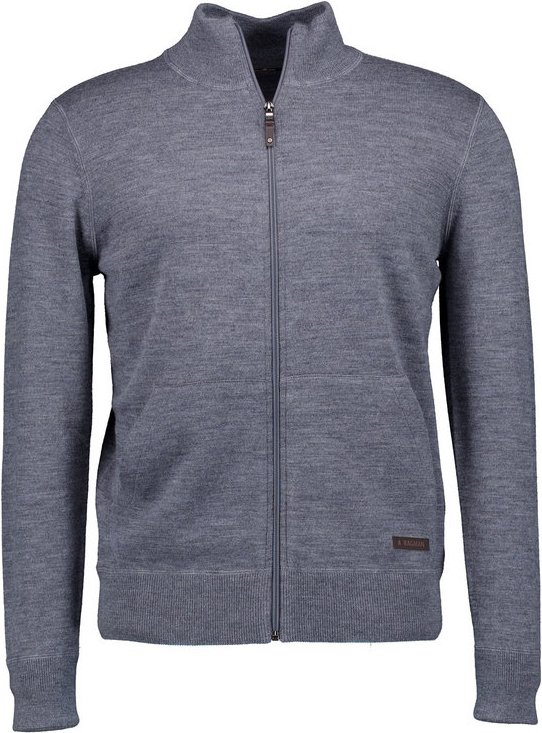 RAGMAN Herren Cardigan grau unifarben