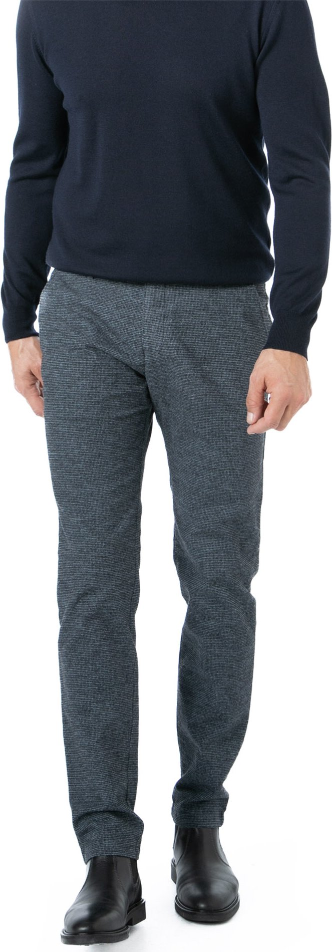 bugatti Herren Hose blau gemustert