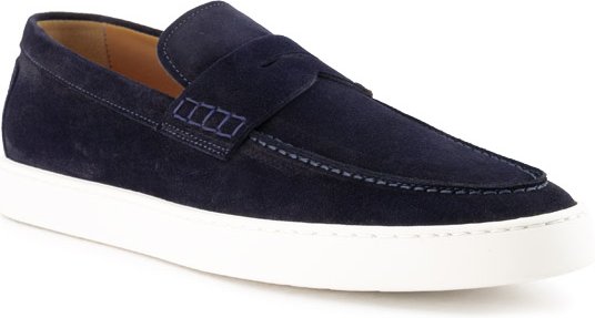 rosso e nero Herren Slipper blau Velours