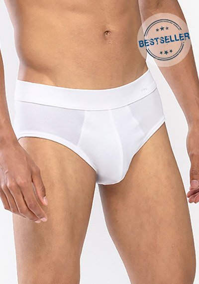 Mey Herren Slip weiß Baumwolle & Mix unifarben