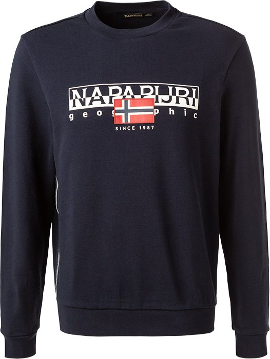 NAPAPIJRI Herren Sweatshirt blau Logo und Motiv