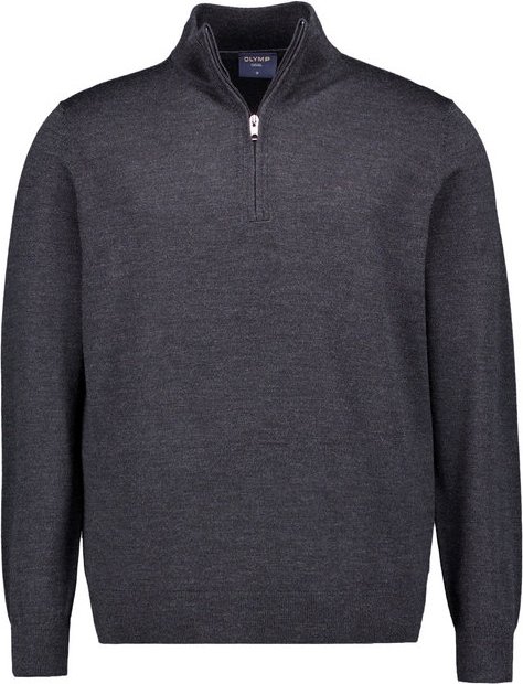 OLYMP Herren Troyer grau unifarben