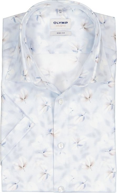 OLYMP Herren Hemden blau geblümt