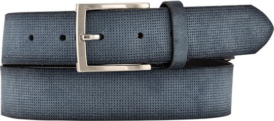 Thumbnail - Lindenmann Herren Gürtel blau Nubuk