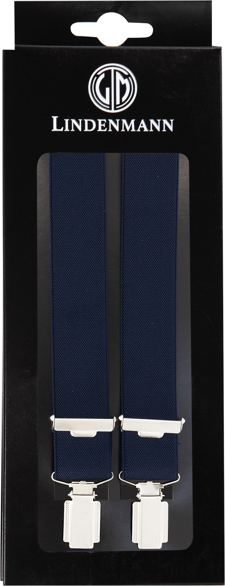 Lindenmann Herren Hosenträger blau unifarben