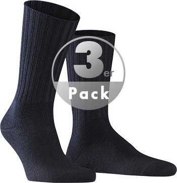 Thumbnail - Falke Herren Socken blau Schur-Wolle unifarben