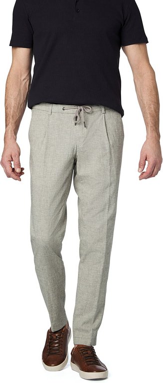 bugatti Herren Bundfaltenhose grau meliert