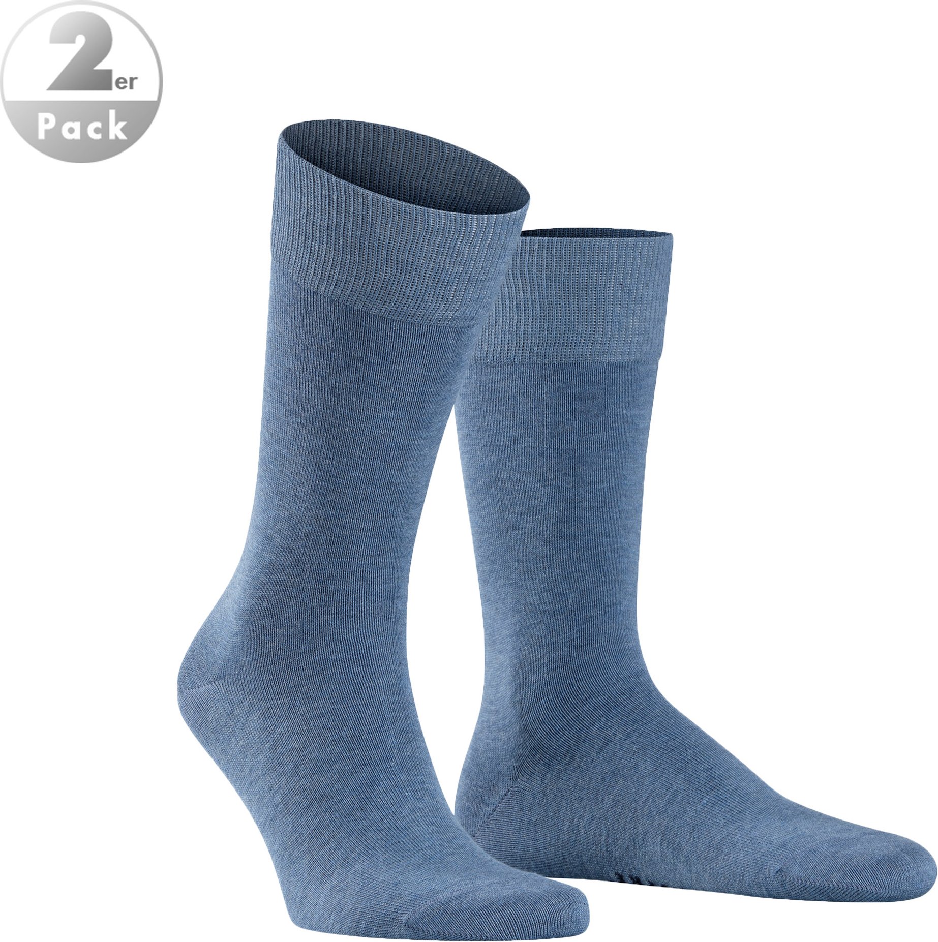 Thumbnail - Falke Herren Socken blau Baumwolle & Mix unifarben