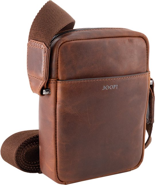 JOOP! Herren Shoulderbag schwarz Echtleder