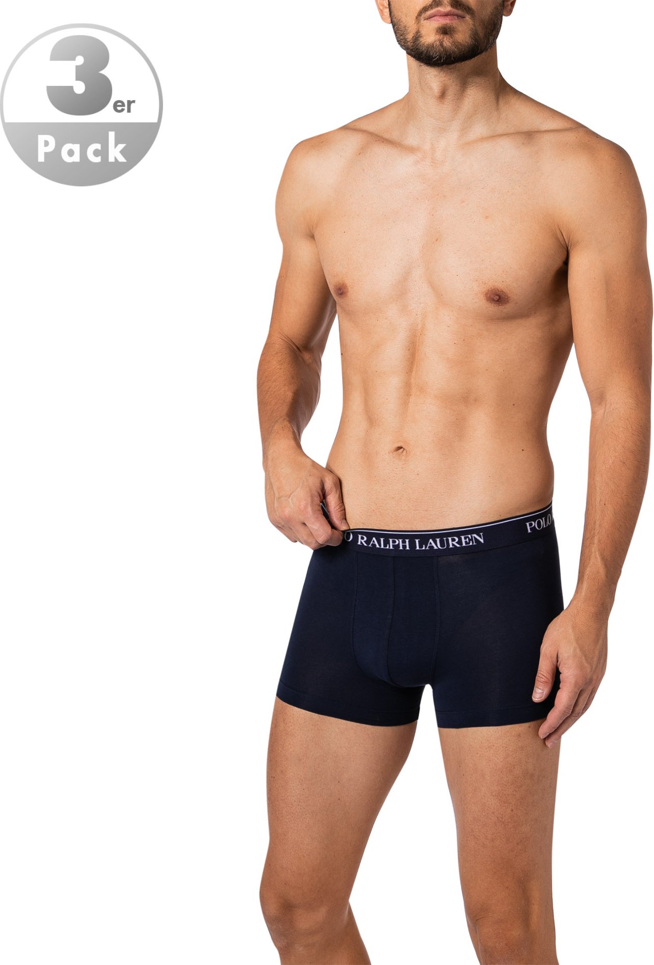 Thumbnail - Polo Ralph Lauren Herren Trunks blau Baumwolle & Mix unifarben