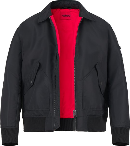 HUGO Herren Jacke schwarz unifarben