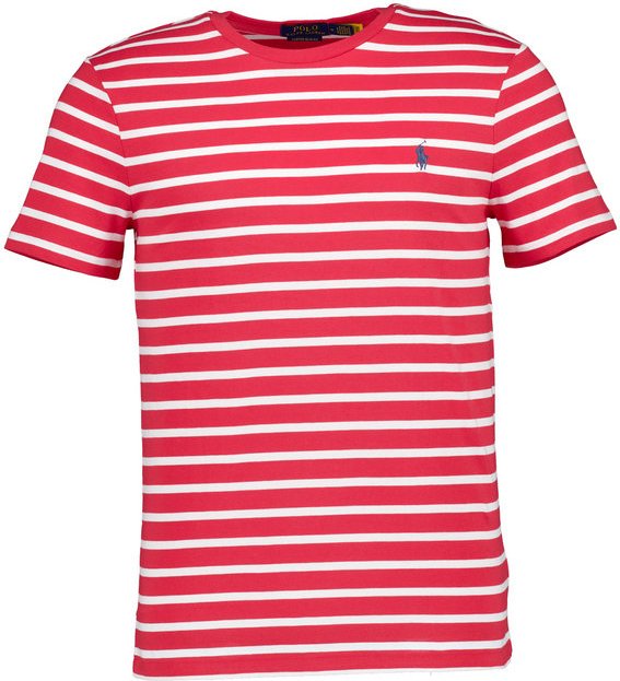 Polo Ralph Lauren Herren T-Shirt rot gestreift Slim Fit