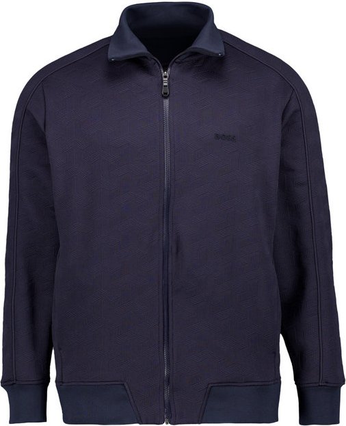 BOSS Green Herren Sweatjacke blau unifarben