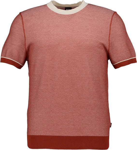 BOSS Black Herren Pullover rot unifarben