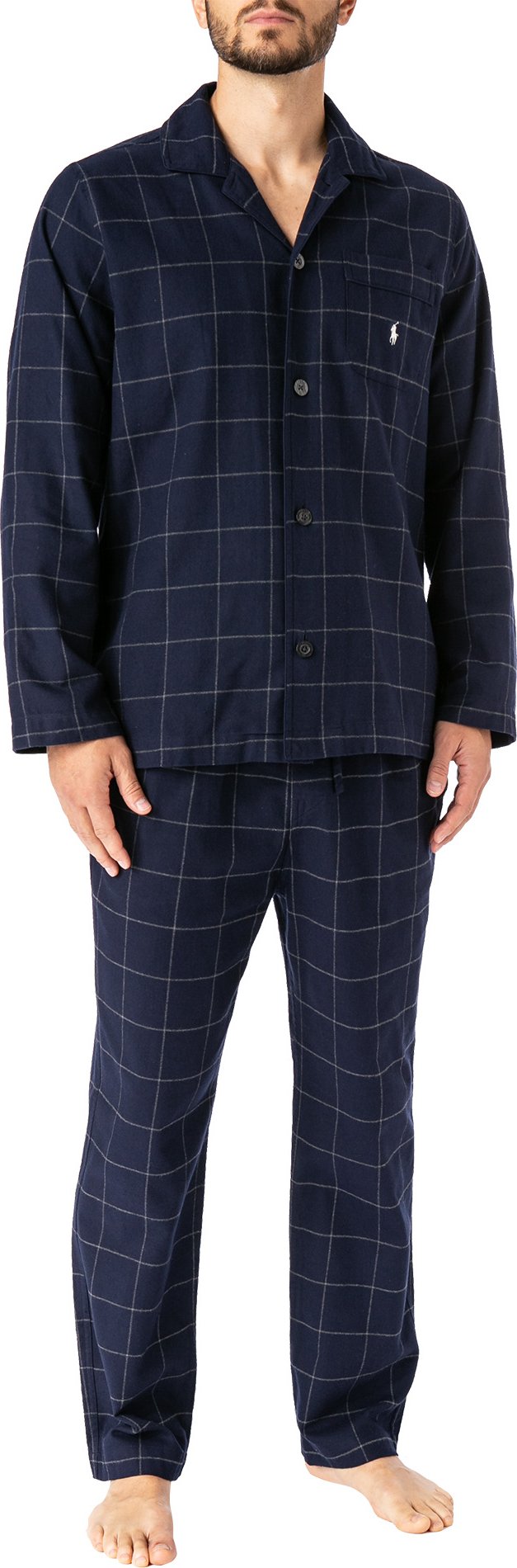 Thumbnail - Polo Ralph Lauren Herren Pyjama blau Baumwolle & Mix Kariert