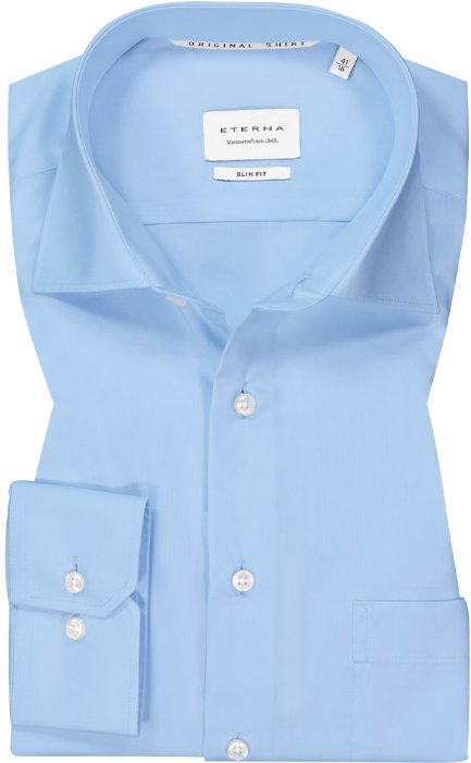 Thumbnail - ETERNA Herren Hemd blau Slim Fit
