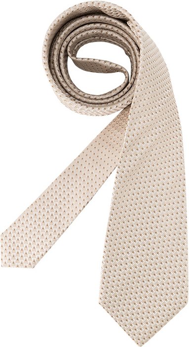 OLYMP Herren Krawatten beige Gemustert