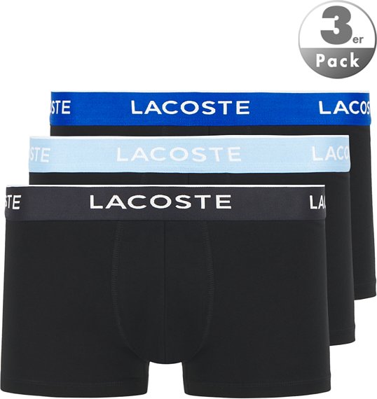 LACOSTE Herren Trunks schwarz Baumwolle & Mix unifarben