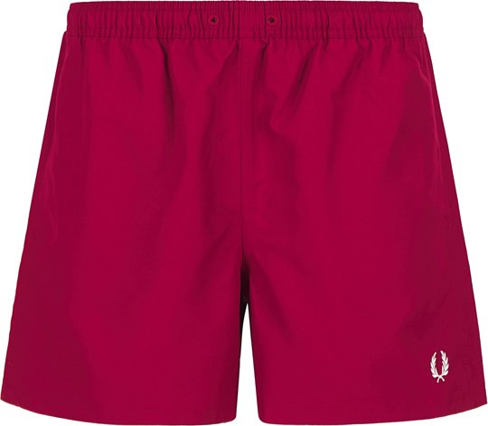 Fred Perry Herren Badeshorts rot unifarben