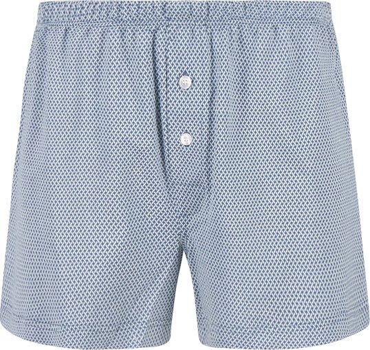 Novila Herren Schlafanzüge blau Jersey-Baumwolle unifarben