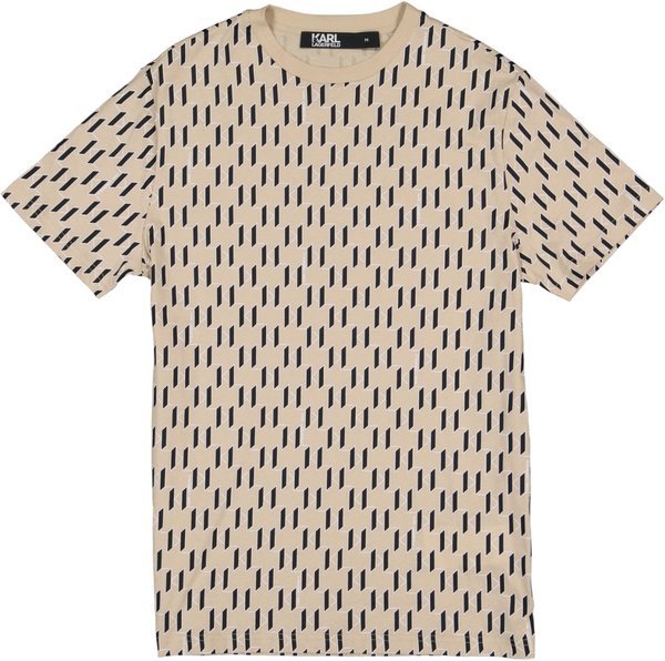 KARL LAGERFELD Herren T-Shirt beige gemustert