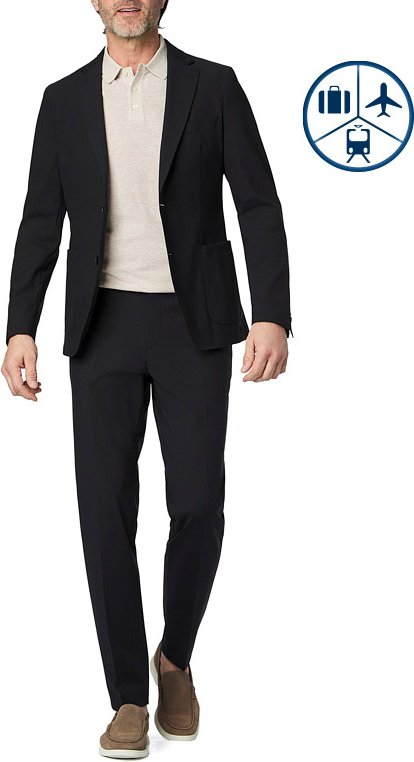 BOSS Black Herren Anzug schwarz Slim Fit