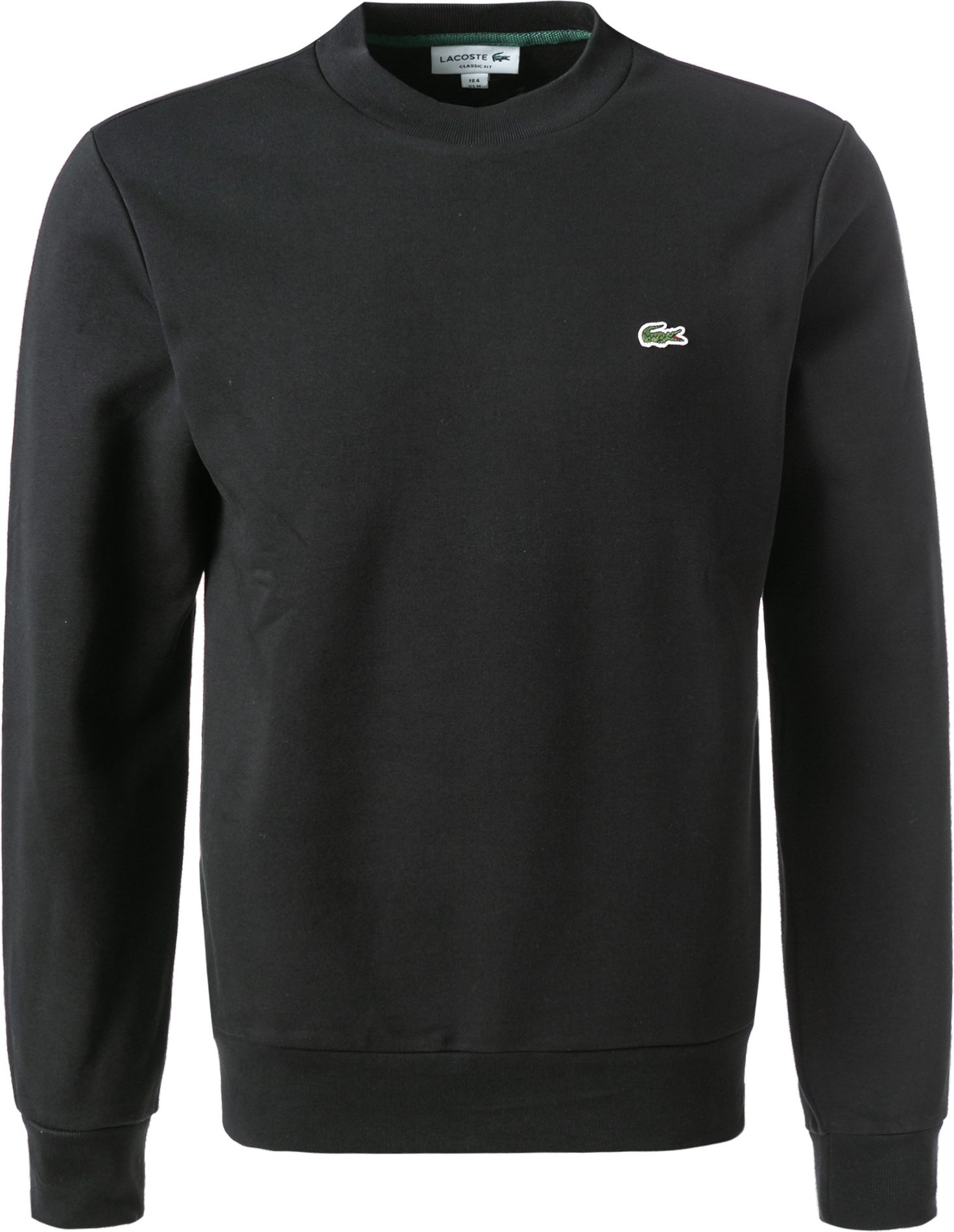 LACOSTE Herren Sweatshirt schwarz unifarben Classic Fit