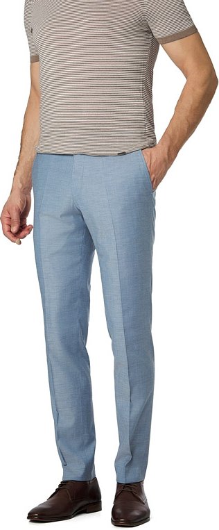 Thumbnail - ROY ROBSON Herren Hose blau meliert Slim Fit