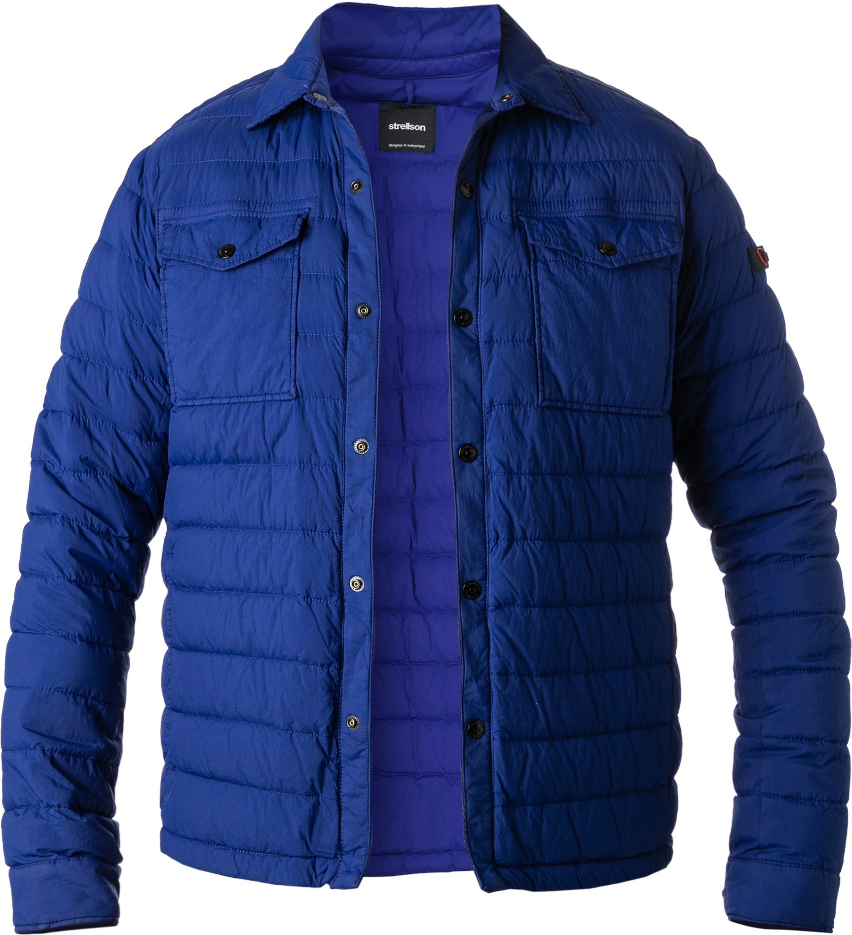 Strellson Herren Daunenjacke blau unifarben