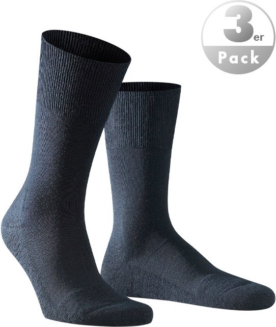 Thumbnail - Falke Herren Socke blau Schur-Wolle unifarben