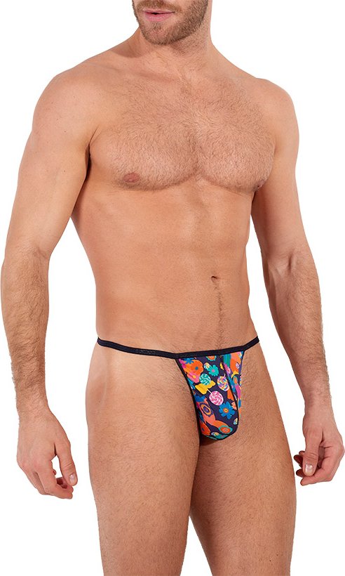 HOM Herren G-String mehrfarbig Mikrofaser/Funktion Gemustert,Geprintet