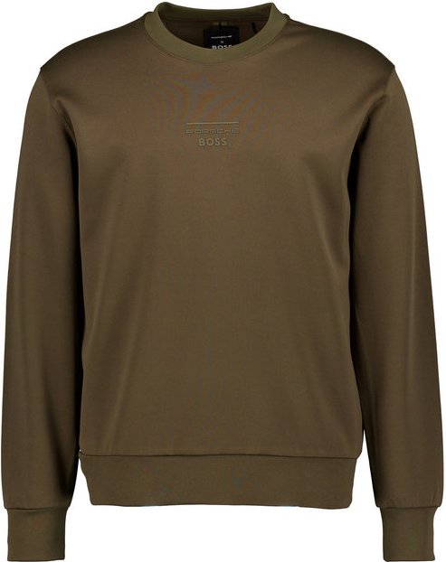 BOSS Black Herren Pullover grün unifarben