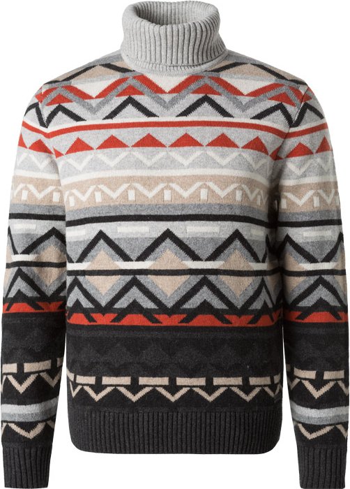Thumbnail - Pierre Cardin Herren Rollkragenpullover mehrfarbig Gemustert