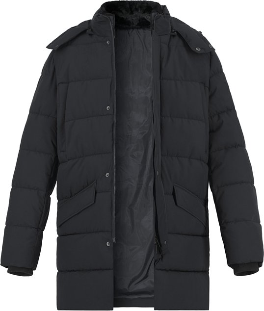 KARL LAGERFELD Herren Parka schwarz unifarben