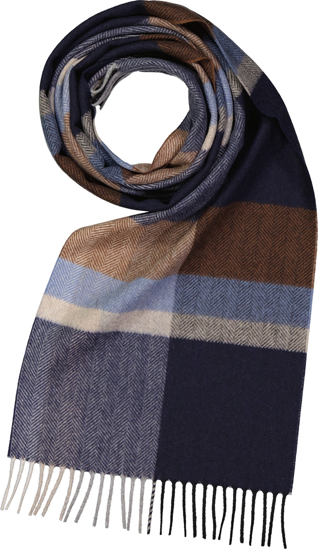 DANTE Herren Schal blau Kashmere-Wolle