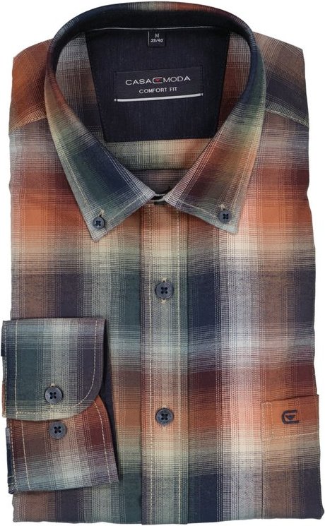 CasaModa Herren Hemd braun kariert Comfort Fit