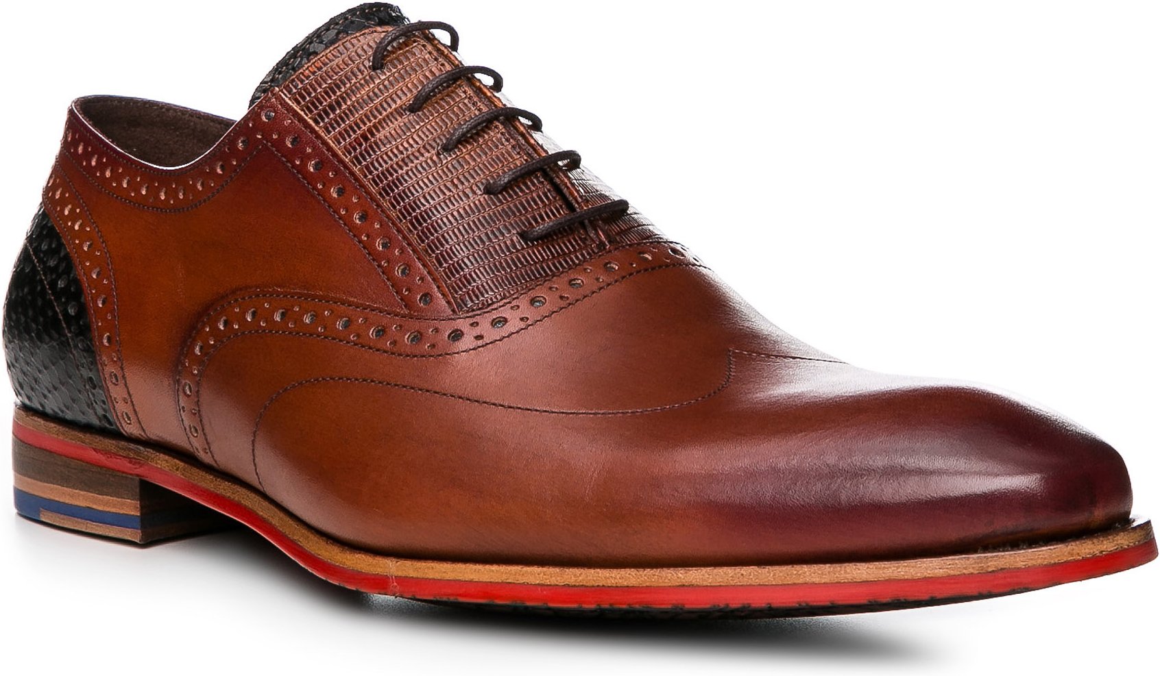 Thumbnail - Floris van Bommel Herren Schuhe cognac Glattleder