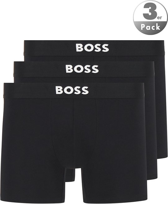 Thumbnail - BOSS Black Herren Trunks schwarz Baumwolle & Mix unifarben
